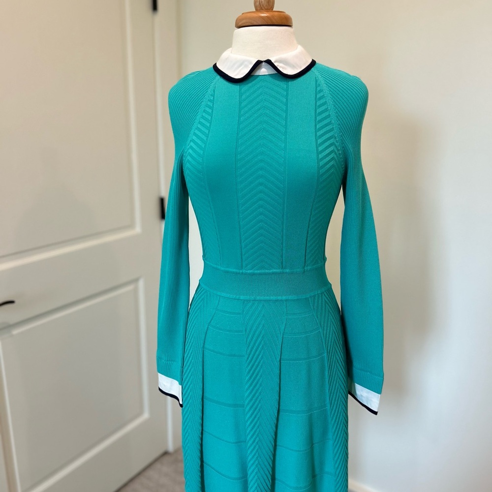 Cynthia  Steffe Teal Long-Sleeve Dress